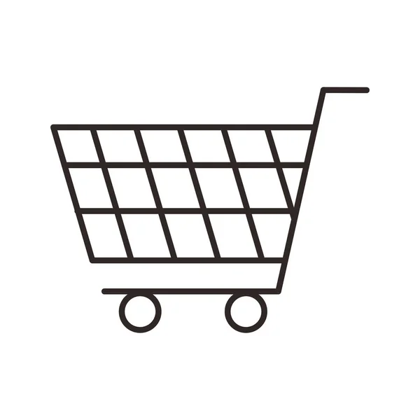 Shopping cart kommersiella ikonen — Stock vektor