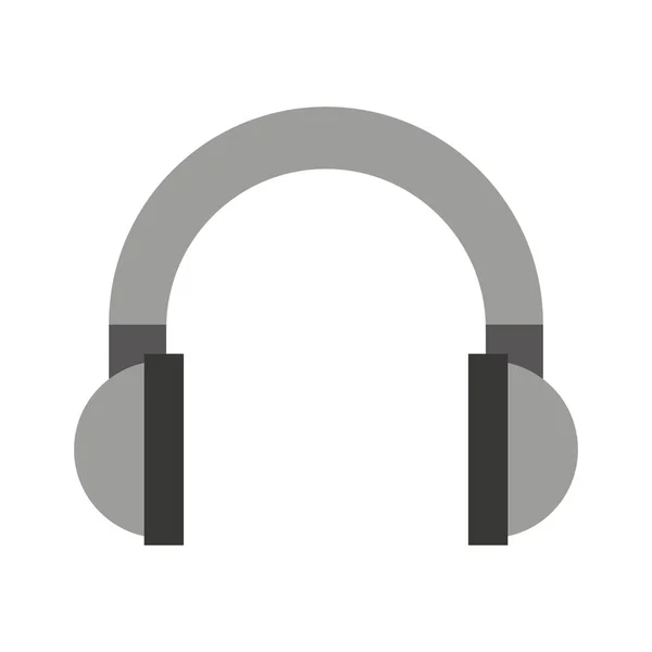 耳机声音设备隔离的图标 — 图库矢量图片