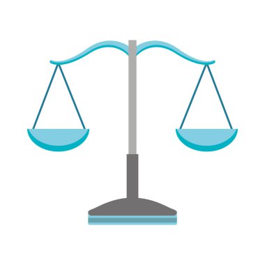 balance scale isolated icon clipart