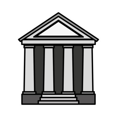 Banka binası simgesi izole edildi