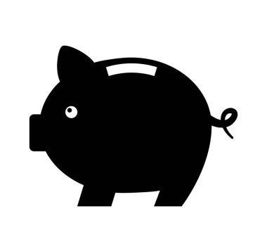 domuz tasarruf izole simgesi