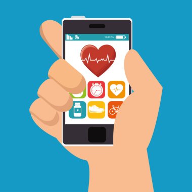 elini tut smarphone fitness uygulama