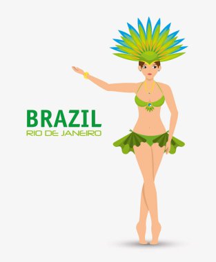 character garota brazil rio de janeiro design