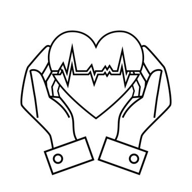 el tutma kalp hızı tasarım çizim el