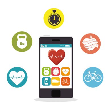 Smartphone kalp hızı app fitness sağlık