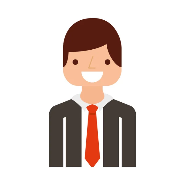 Businessman avatar line icon — Stock Vector