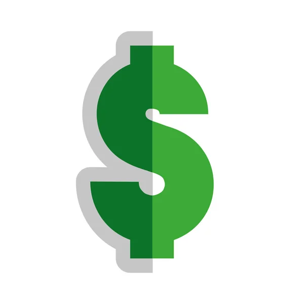 Pénz szimbólum izolált ikon — Stock Vector
