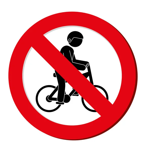 Ninguna señal de bicicleta prohibida — Vector de stock