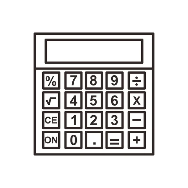 Ícone de dispositivo calculadora isolado — Vetor de Stock