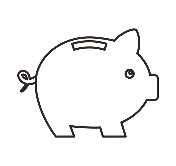 Ícone isolado de poupança porquinho —  Vetores de Stock