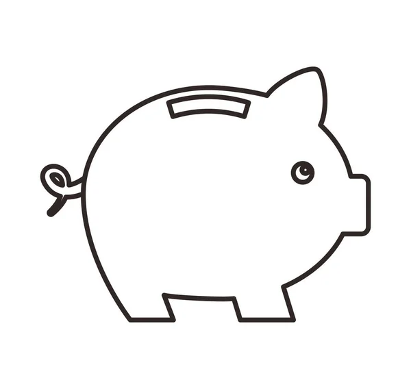 Piggy besparingen geïsoleerde pictogram — Stockvector