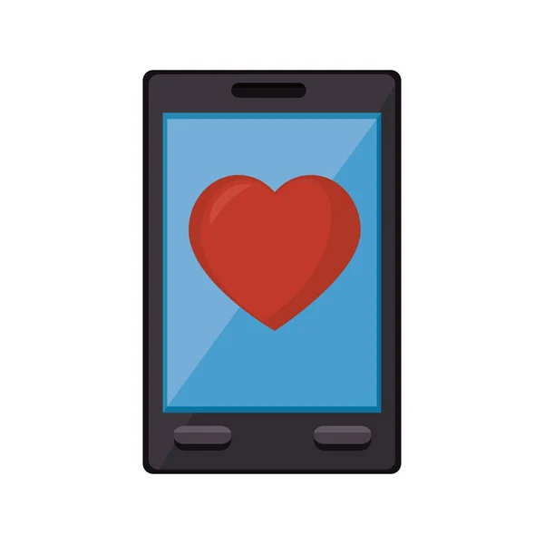 Smartphone hart geneeskunde online — Stockvector