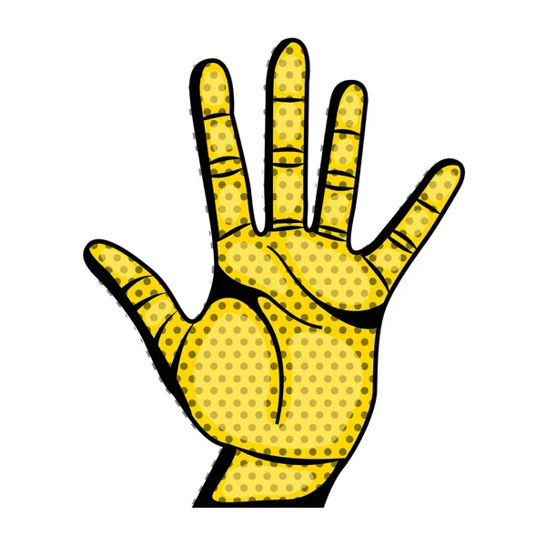 Hand geïsoleerde menselijke symboolpictogram — Stockvector