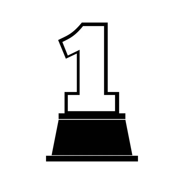 Troféu vencedor prêmio ícone isolado —  Vetores de Stock