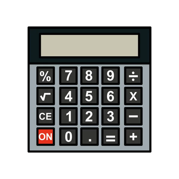 Calculator device isolated icon — Stock Vector