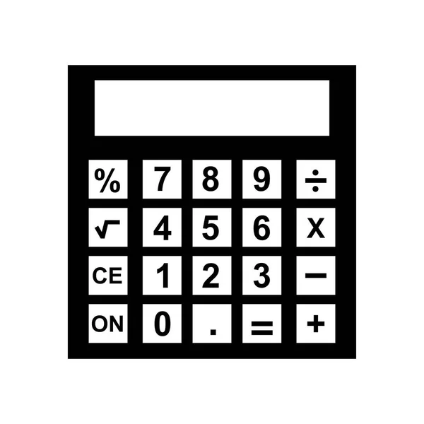 Calculator device isolated icon — Stock Vector