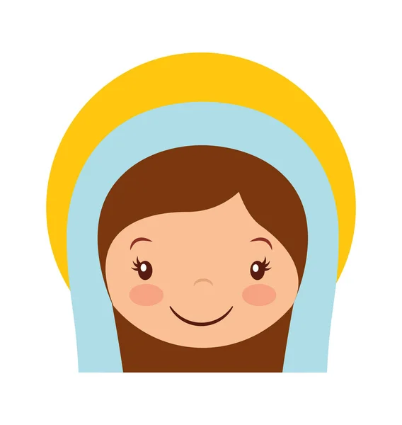 Mary Vigin carácter pesebre — Vector de stock