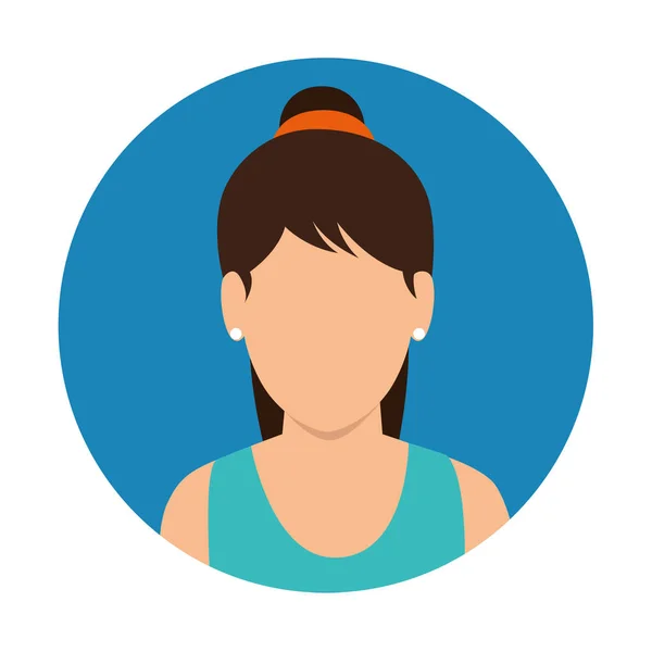 Personnage femme icône de fitness — Image vectorielle