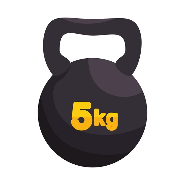 Kettlebell ağırlık spor salonu spor — Stok Vektör