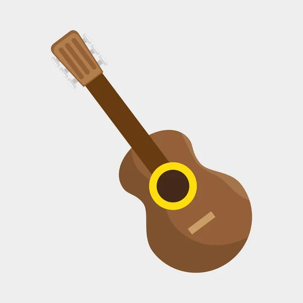 Instrumento de guitarra brasil música — Vetor de Stock