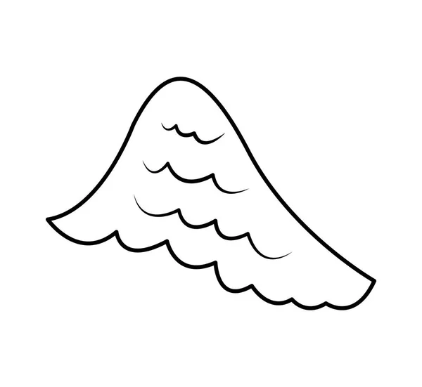 Angel wing isolated icon — Stock Vector
