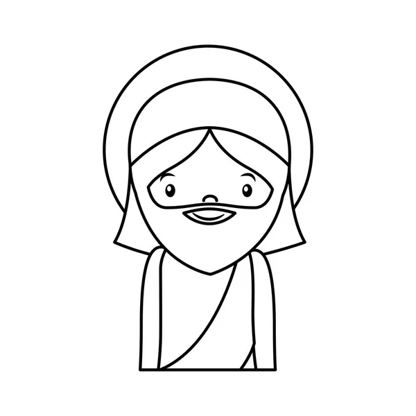 Sfântul Joseph Manger caracter — Vector de stoc