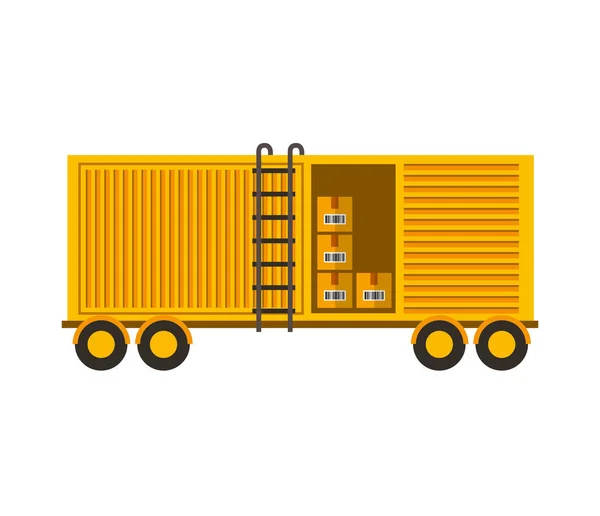 Liefercontainer isoliert — Stockvektor