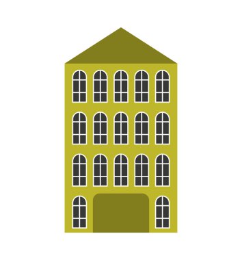 bina inşaat izole simgesi