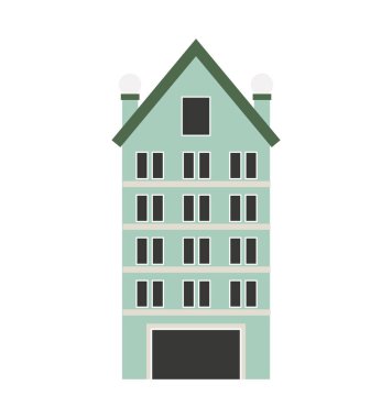 bina inşaat izole simgesi