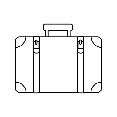 bavul seyahat izole simgesi