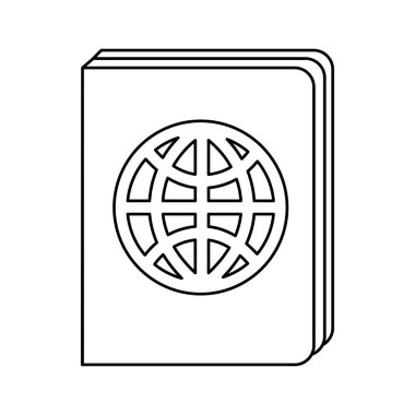 pasaport belge izole simgesi