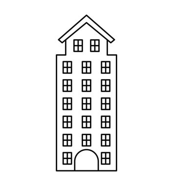 bina inşaat izole simgesi