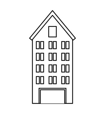 bina inşaat izole simgesi