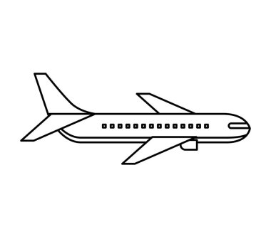 uçak uçan izole simgesi