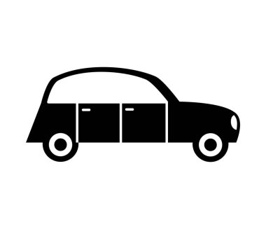 Araba otomatik araç izole simgesi