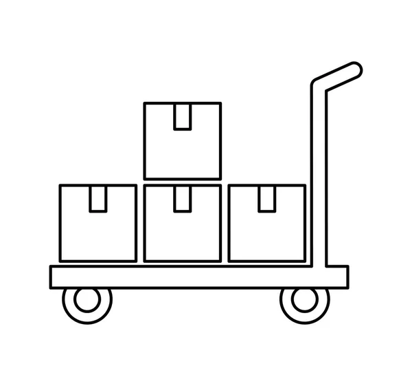 Carro de entrega icono aislado — Vector de stock