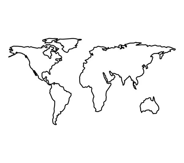 世界地図地理アイコン — ストックベクタ