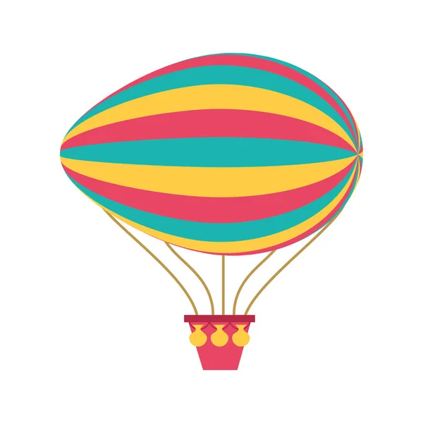 Balloon air zeppelin isolated icon — Stock Vector