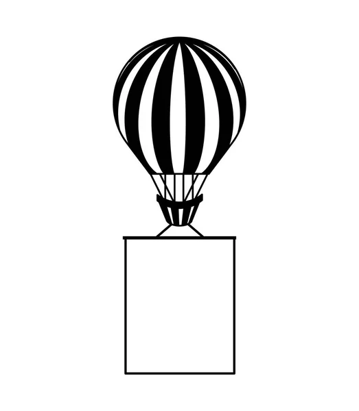 Balloon air hot travel — Stock Vector