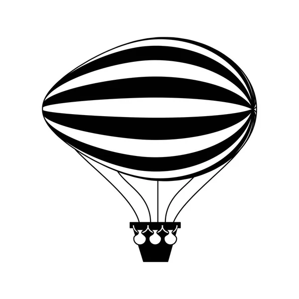 Balon aer zeppelin pictogramă izolată — Vector de stoc