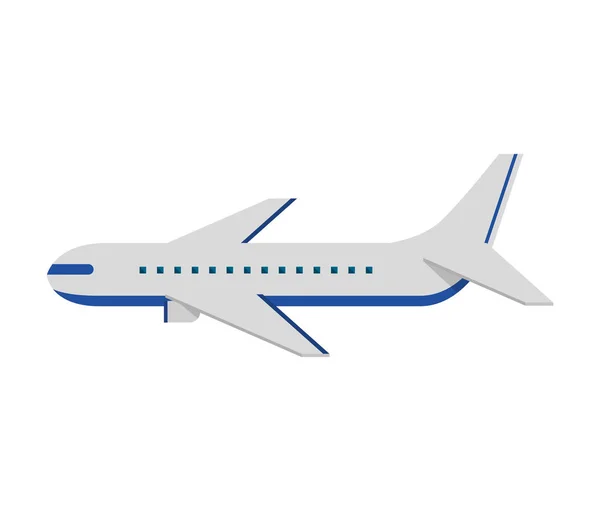 Avión volando icono aislado — Vector de stock