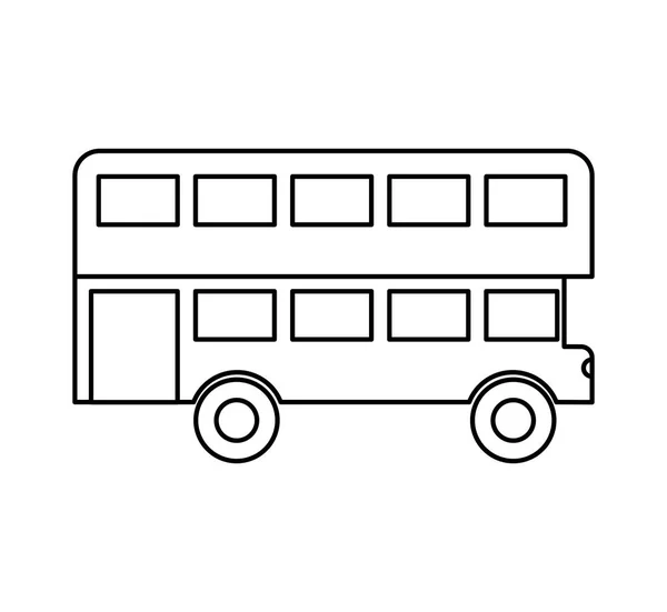 London bus aislado icono — Vector de stock
