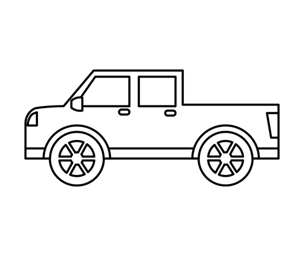 Coche auto vehículo aislado icono — Vector de stock