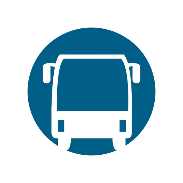 Pictogram voor bus vervoer service — Stockvector