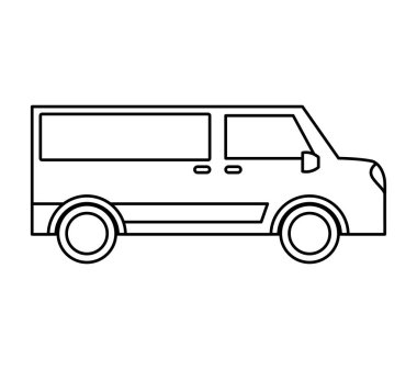 Araba otomatik araç izole simgesi