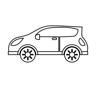 Araba otomatik araç izole simgesi