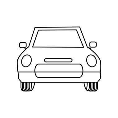 Araba otomatik araç izole simgesi