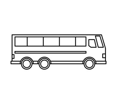 otobüs ulaşım servisi simgesini