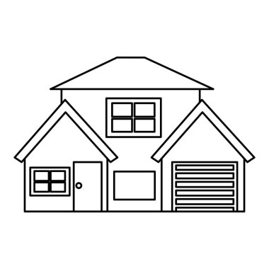 dış ev izole simgesi