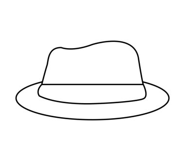 Beyefendi şapka izole simgesi